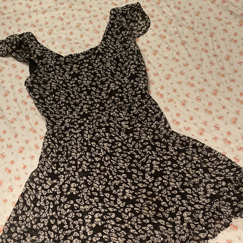 Tripp NYC royal bones cap sleeve gothic dress